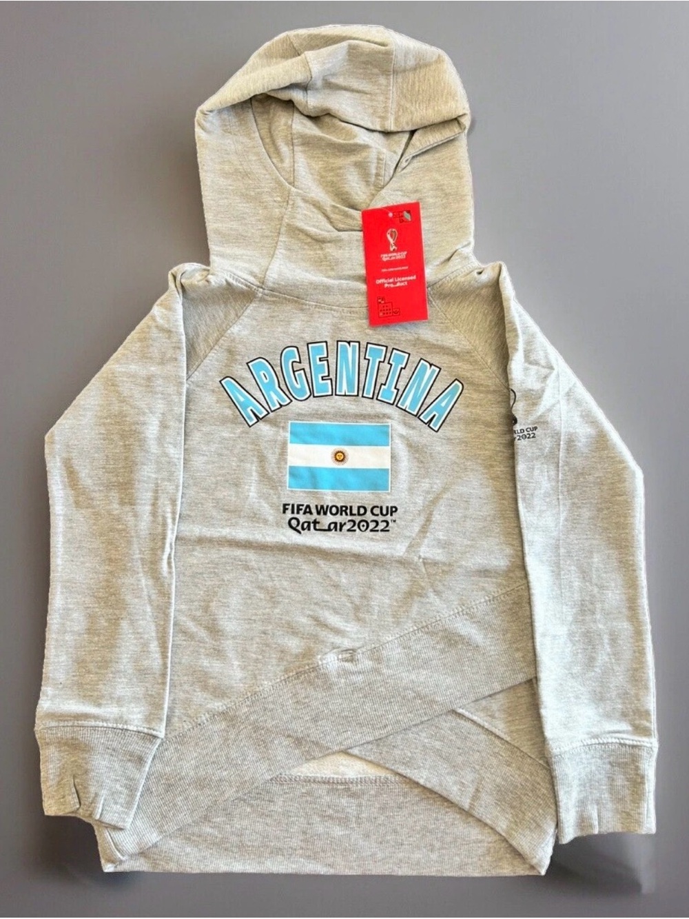 FIFA Licensed World Cup Hoodie Sweatshirt Girls Size Small (7-8) Team Argentina